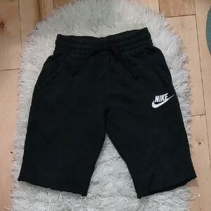 Nike Kids Black cut off sweat shorts size M